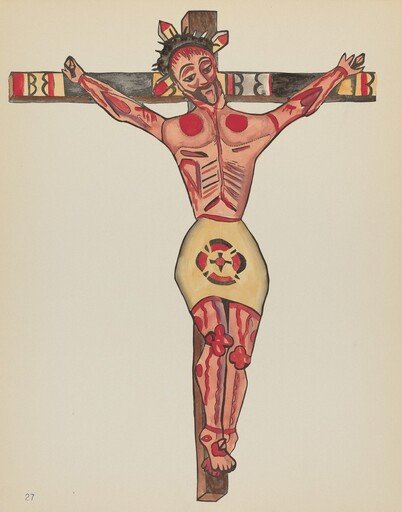 Plate 27: Christ Crucified: From Portfolio "Spanish Colonial Designs of New Mexico"