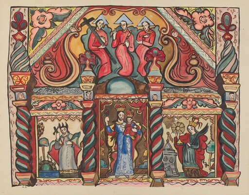 Plate 21: Main Altarpiece: From Portfolio "Spanish Colonial Designs of New Mexico"