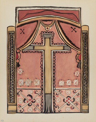 Plate 13: Designs with Cross, Chimayo: From Portfolio "Spanish Colonial Designs of New Mexico"