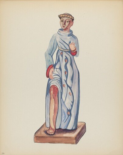 Plate 36: Saint Roch: From Portfolio "Spanish Colonial Designs of New Mexico"