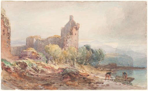 A Ruined Castle on a Lake