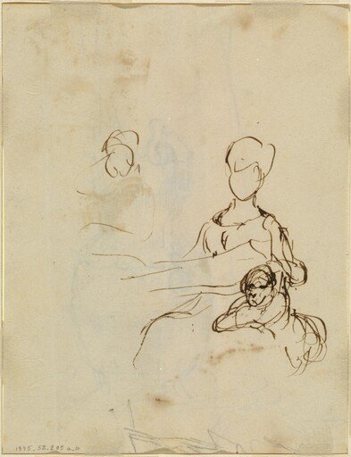 Study of a Mother and Child [verso]