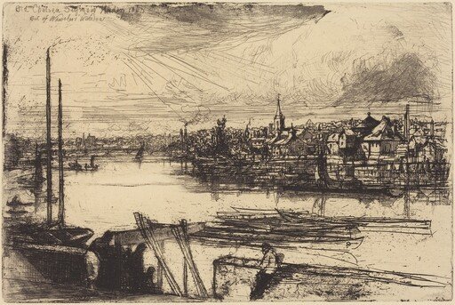Old Chelsea, Out of Whistler's Window (Battersea Reach)