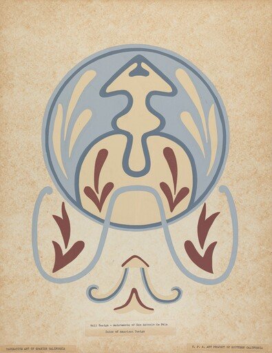 Asistencia of San Antonio de Pala Wall Design from the portfolio of "Decorative Art of Spanish California"