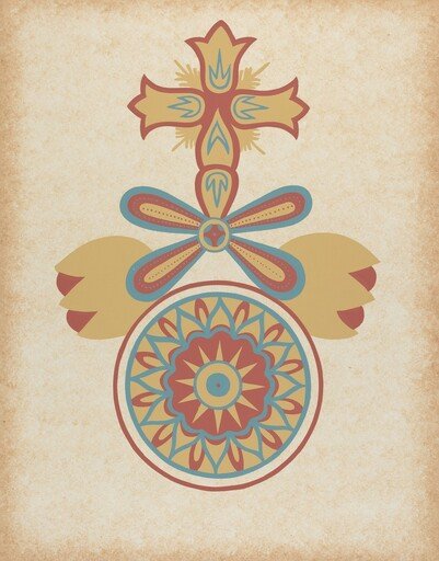 Santa Barbara Mission Doorway Design from the portfolio "Decorative Art of Spanish California"