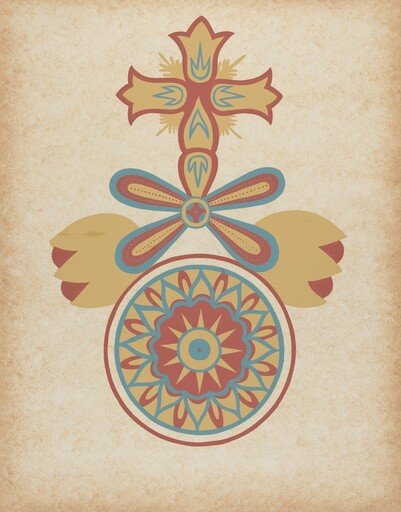 Santa Barbara Mission Doorway Design from the portfolio "Decorative Art of Spanish California"