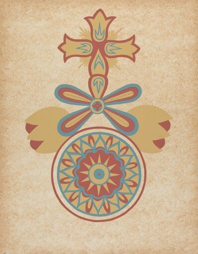 Santa Barbara Mission Doorway Design from the portfolio "Decorative Art of Spanish California"