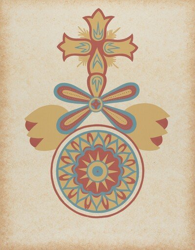 Santa Barbara Mission Doorway Design from the portfolio "Decorative Art of Spanish California"