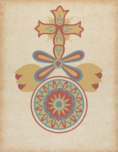 Santa Barbara Mission Doorway Design from the portfolio "Decorative Art of Spanish California"