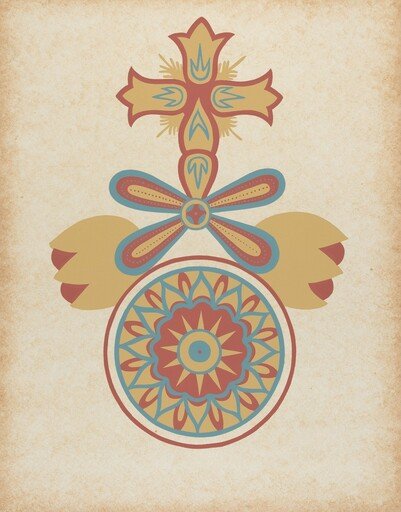Santa Barbara Mission Doorway Design from the portfolio "Decorative Art of Spanish California"