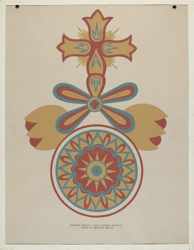 Santa Barbara Mission Doorway Design from the portfolio "Decorative Art of Spanish California"