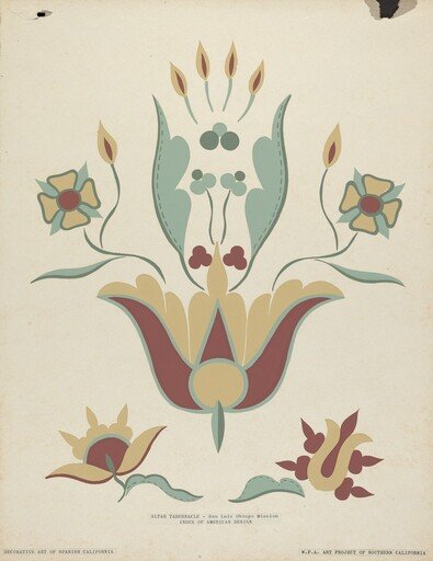 San Luis Obispo Mission Altar Tabernacle From the portfolio "Decorative Art of Spanish California"