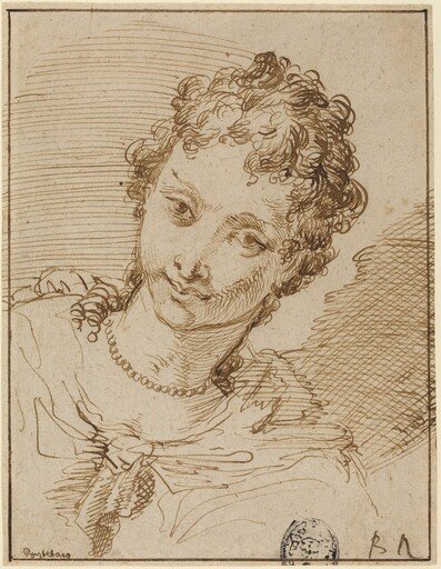 Elegant Young Woman with a Pearl Necklace