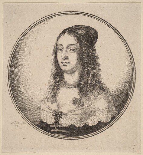Lady with Ribbons on Curls