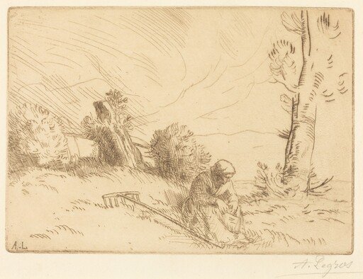 Peasant Woman Seated near a Hedge (Paysanne assise pres d'une haie)