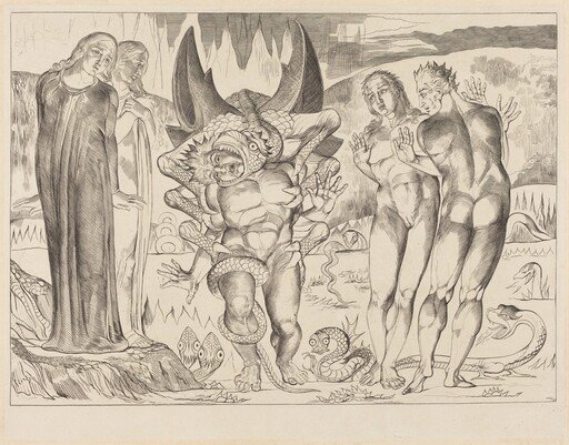 The Circle of the Thieves; Agnolo Brunelleschi Attacked by a Six-Footed Serpent