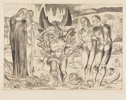 The Circle of the Thieves; Agnolo Brunelleschi Attacked by a Six-Footed Serpent