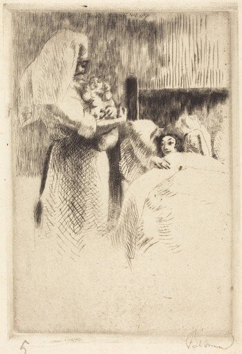 Birth Announcement for Anne-Élisabeth Besnard (Carte de naissance d'Anne-Élisabeth Besnard)