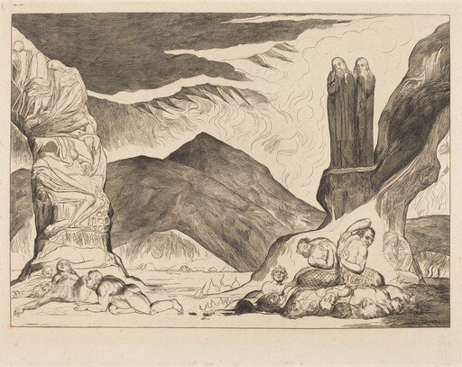 The Circle of the Falsifiers: Dante and Virgil Covering their Noses because of the st