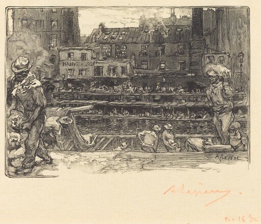 Unloading, Canal St. Martin (Les dechargeurs de platre, Canal Saint-Martin)