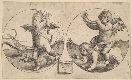 Two Cupids in Two Circles