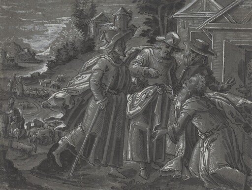 Abraham Entertaining the Angels [verso]