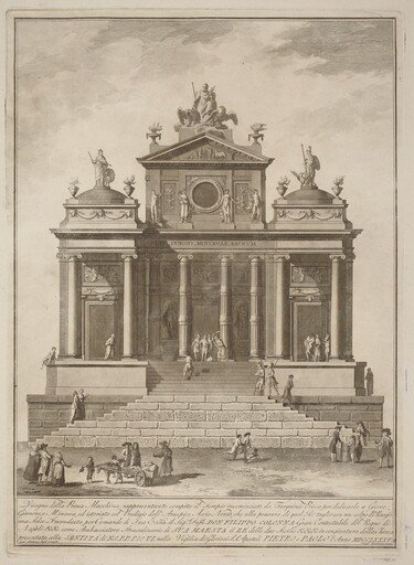 The Prima Macchina for the Chinea of 1785: The Temple of Jupiter Begun by Tarquinius Priscus with the Marvel of Accius Naevius