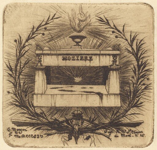 Le tombeau de Molière, au Père-Lachaise, Paris (Moliere's Tomb, in Père-Lachaise Cemetary, Paris)
