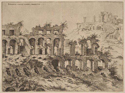View of the Colosseum with the Palatine in the Background
