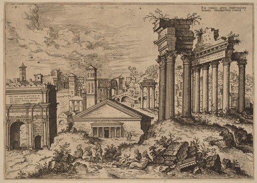 View of the Forum from the Base of the Capitol