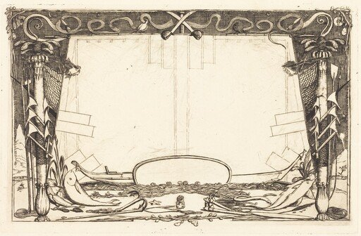 Couverture du "Voyage à la nouvelle Zélande" (Cover for the Set of Etchings Entitled "A Voyage to New Zealand")