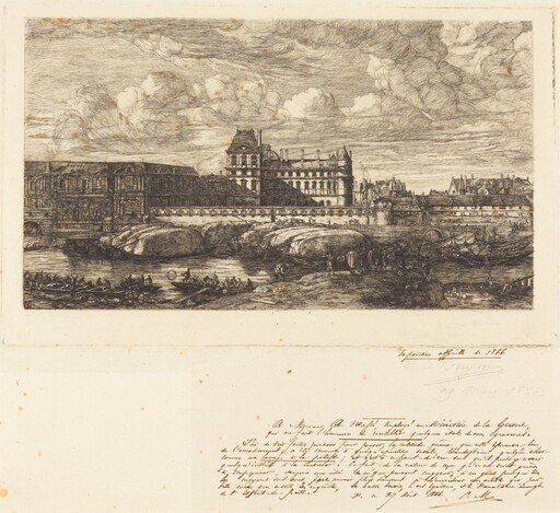 L'ancien Louvre d'après une peinture de Zeeman, 1651 (The Old Louvre, from a Painting by Zeeman, 1651)
