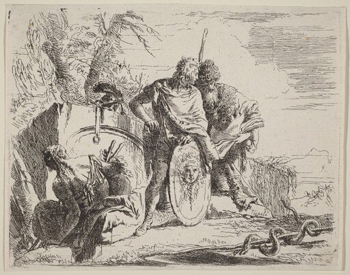 Young Soldier with Philosopher and Seated Woman