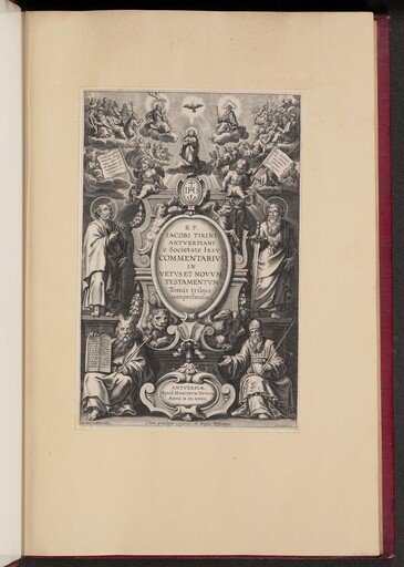 Title Page for R.P. Jacobi Tirini's "Commentarius in Vetvs et Novvm Testamentvm"