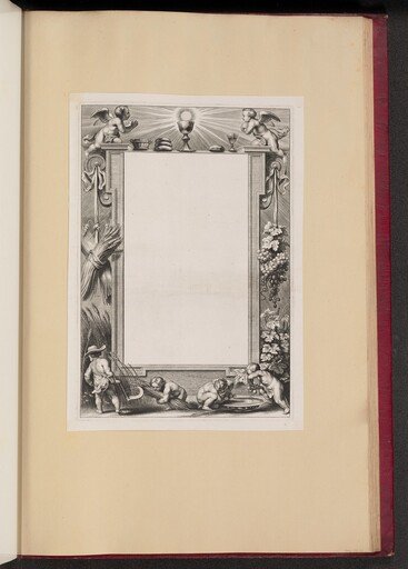 Border Illustration with Putti Harvesting Offerings to God