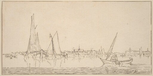 River with Town
