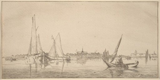 River with Town