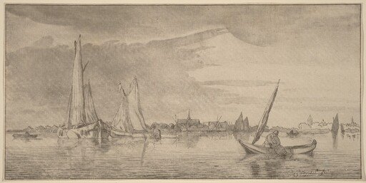 River with Town