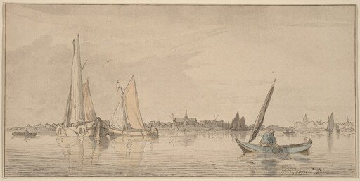 River with Town