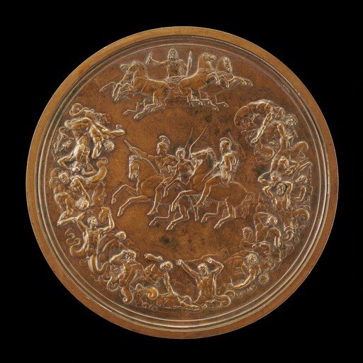 The Waterloo Medallion: The Victorious Generals Wellington and Blücher, with Jupiter's Conquest of the Giants [reverse]