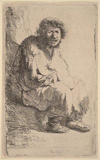 Beggar Seated on a Bank