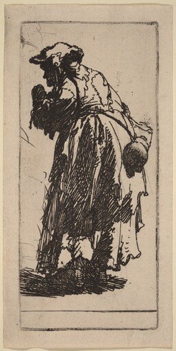 Old Beggar Woman with a Gourd