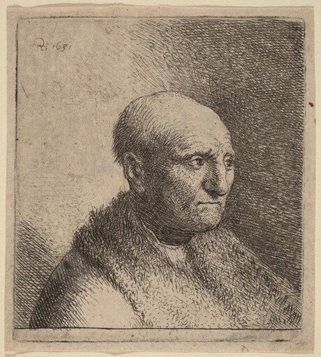 Bald Man in a Fur Cloak