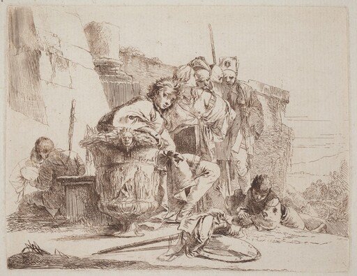 Seated Youth Leaning against an Urn