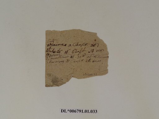 sheet (paper), fragment of