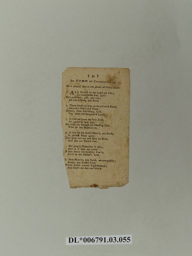 Page from Hymnal
