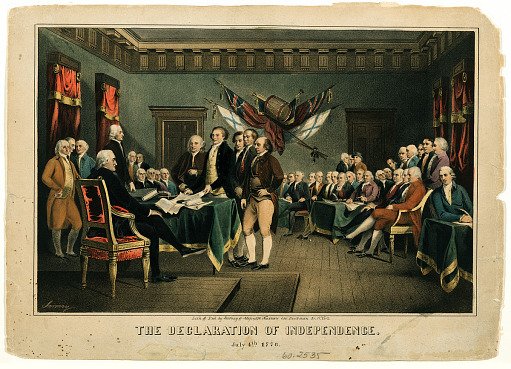 The Declaration of Independence lithograph by Napoleaon Sarony after John Trumbull