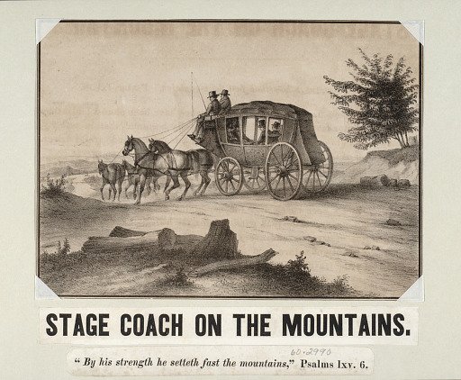 Stage Coach on the Mountains