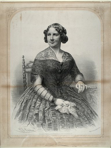 Jenny Lind by Nagel & Weingaertner and C. G. Crehenafter the daguerreotype by M.A. & S. Root,1850.