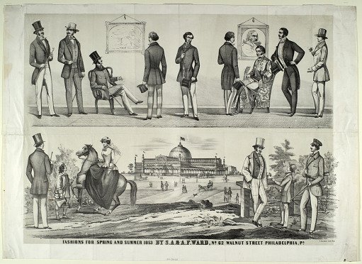Fashions for Spring and Summer 1853 by S.A. & A.F. Ward,...Philadelphia